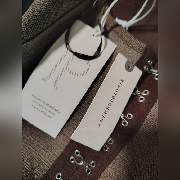 NWT Anthropologie Pilcro Corset Sweater Top Women's Medium Stretch Bohemian NEW! - Picture 6 of 10